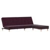 vidaXL Schlafsofa 2-Sitzer mit Fu&szlig;hocker Lila Stoff