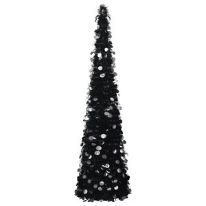 vidaXL K&uuml;nstliche Weihnachtsb&auml;ume PET Black