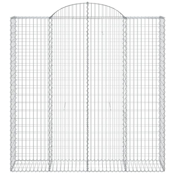vidaXL Gabionen mit Hochbogen 5 Stk. 200x50x200/220cm Verzinktes Eisen