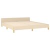 vidaXL Bettgestell ohne Matratze Creme 180x200 cm Stoff