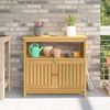 vidaXL Garten-Konsolentisch 80x35x75 cm Massivholz Akazie