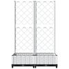 vidaXL Pflanzk&uuml;bel mit Rankgitter Wei&szlig; 80x40x121,5 cm PP