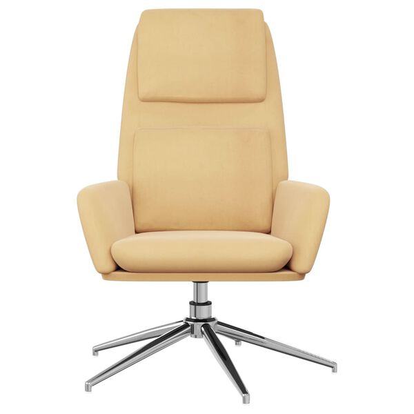 vidaXL Relaxsessel Creme Wildleder-Optik