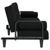 vidaXL Schlafsofa mit Armlehnen Schwarz Stoff