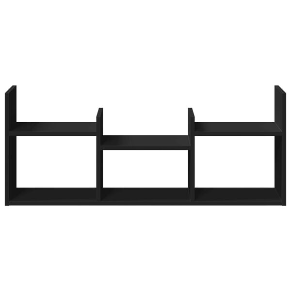 vidaXL Wandschrank 100x18x40 cm Schwarz Holzwerkstoff