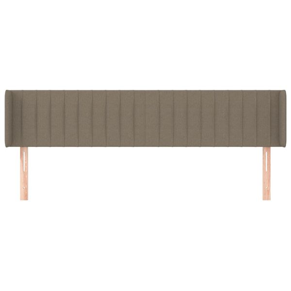 vidaXL Kopfteil mit Ohren Taupe 183x16x78/88 cm Stoff