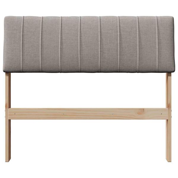 vidaXL Gepolstertes Kopfteil Taupe 75 cm Massives Kiefernholz