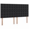 vidaXL Aufbewahrungsbett mit Matratze Schwarz 180 x 200 cm Kunstleder
