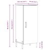 vidaXL Sideboard Braun Eichen-Optik 34,5x34x90 cm Holzwerkstoff