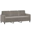 vidaXL 3-Sitzer-Sofa mit Hocker Hellgrau 180 cm Samt