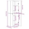 vidaXL Hochschrank Schwarz 70x42,5x225 cm Holzwerkstoff