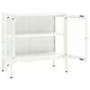 vidaXL Sideboard Wei&szlig; 70x35x70 cm Stahl und Glas