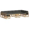 vidaXL Outdoor-Sofagarnitur 11 stk. Wei&szlig; und Anthrazit