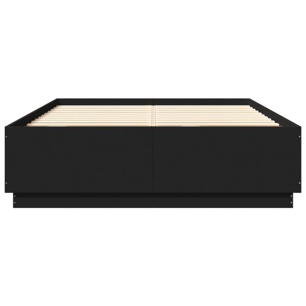 vidaXL Bettgestell Schwarz 140x200 cm Holzwerkstoff