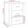 vidaXL Nachttisch Betongrau 50x36x60 cm Holzwerkstoff