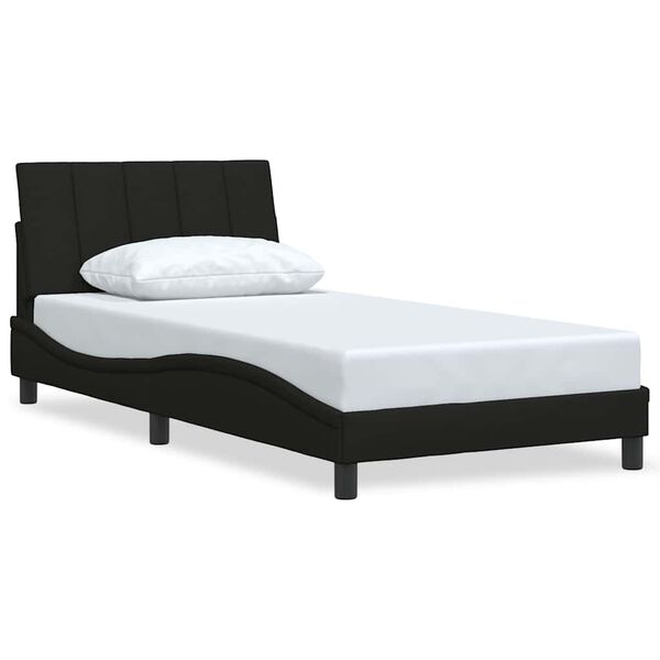 vidaXL Bettgestell ohne Matratze "Hanko" Schwarz 100x200 cm Stoff