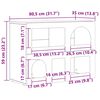 vidaXL Sideboard Hochglanz Wei&szlig; 80,5 x 35 x 59 cm Holzwerkstoff