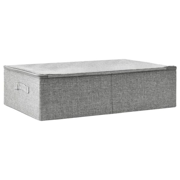 vidaXL Aufbewahrungsbox Stoff 70x40x18 cm Grau