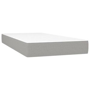 vidaXL Taschenfederkernmatratze Mittel Hellgrau 100x200x20 cm Stoff