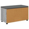 vidaXL Flurbank mit Kissen mit Speicher Graues Sonoma 80 x 46 x 46 cm