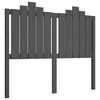 vidaXL Kopfteil Grau 126x4x110 cm Massivholz Kiefer