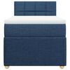 vidaXL Boxspringbett mit Matratze Blau 90x200 cm Stoff