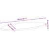 vidaXL Tischplatte Hellbraun 140x60x4 cm Massivholz Eiche Oval