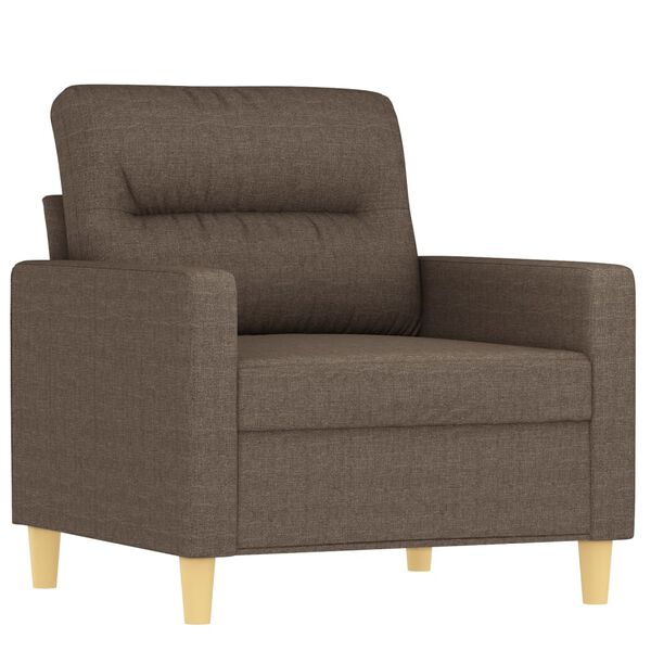 vidaXL 4-tlg. Sofagarnitur mit Kissen Taupe Stoff