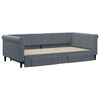 vidaXL Tagesbett Ausziehbar mit Schubladen Dunkelgrau 100x200 cm Samt