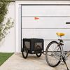 vidaXL Fahrradanh&auml;nger Hunde Schwarz Oxford-Gewebe & Eisen