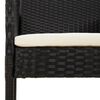 vidaXL 7-tlg. Garten-Essgruppe mit Kissen Schwarz Poly Rattan