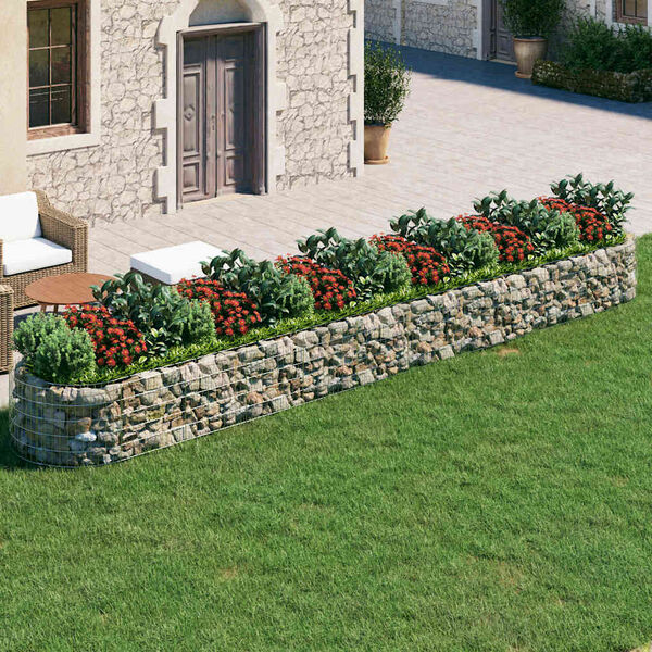 vidaXL Gabionen-Hochbeet Verzinktes Eisen 600x100x50 cm