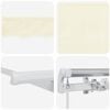 vidaXL Markise mit Sichtschutz Creme 350 x 200 x 120 cm