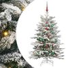 vidaXL K&uuml;nstlicher klappbarer Weihnachtsbaum Wei&szlig; 150 cm PE und PVC