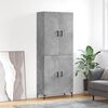 vidaXL Highboard Betongrau 69,5x34x180 cm Holzwerkstoff