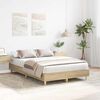 vidaXL Bettgestell ohne Matratze Sonoma-Eiche 135x190 cm Holzwerkstoff