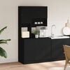 vidaXL K&uuml;chenschrank Schwarz 95x50x180 cm Holzwerkstoff