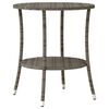vidaXL 3-tlg. Bistro-Set mit Kissen Grau Poly Rattan