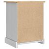 vidaXL Nachttisch Wei&szlig; 53 x 39 x 66 cm Massives Kiefernholz