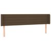 vidaXL Kopfteil mit Ohren Dunkelbraun 183x16x78/88 cm Stoff
