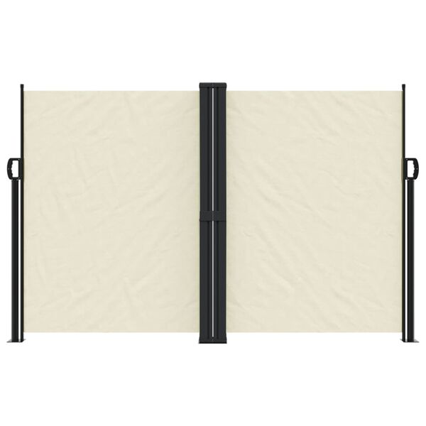 vidaXL Seitenmarkise Ausziehbar Creme 160x1000 cm