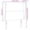vidaXL Kopfteil mit Ohren Creme 103x23x118/128 cm Kunstleder
