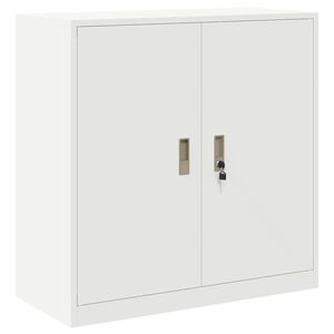 vidaXL Aufbewahrungsschrank Wei&szlig; 90 x 40 x 90 cm Stahl