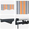 vidaXL Einziehbare Markise Mehrfarbig 600 x 300 cm Polyester und Stahl