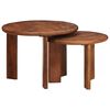 vidaXL Nesting-Couchtische 2 pcs Honigbraun Massivholz Mango