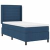 vidaXL LED Boxspringbett mit Matratze Blau 80 x 200 cm Stoff