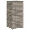 vidaXL Gartenschrank Grau 55x55x111 cm Poly Rattan