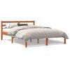 vidaXL Massivholzbett ohne Matratze Wachsbraun 140x190 cm Kiefernholz