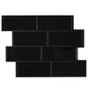 vidaXL U-Bahn-Fliese 20 pcs Schwarz 29 x 21 cm Polyurethan und PET