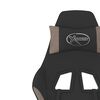 vidaXL Gaming-Stuhl mit Fu&szlig;st&uuml;tze Schwarz und Taupe Stoff